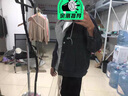 安初夏春秋潮流連帽牛仔外套男士高街痞帥青少年夾克男裝寬松搭配一整套 【兩件套】夾克黑+褲黑灰 XL 曬單實(shí)拍圖