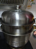 九陽(yáng)（Joyoung）304不銹鋼蒸鍋加高拱蓋大容量可蒸魚蒸饅頭包子爐灶通用30cm 曬單實(shí)拍圖