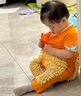 眺德高夏季嬰兒爬爬服春秋男女孩寶寶短長(cháng)袖連體爬行拖地板戶(hù)外拖地臟 嬰兒爬爬服【短袖-橙色】-帶護肘 90cm 曬單實(shí)拍圖