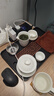 蘇氏陶瓷（SUSHI CERAMICS）羊脂玉白瓷懸停蓋碗功夫茶具茶盤套裝平價禮品團(tuán)購七夕禮物J1221 曬單實(shí)拍圖