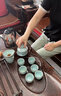講茗堂汝窯功夫茶具套裝天青開片送退休領導長輩父親節(jié)生日禮盒物品 汝窯天青色-蓋碗套裝 10頭 150ml 曬單實拍圖