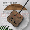 公牛（BULL）插座木紋辦公桌面多功能家用超薄扁平插頭多孔插排分控拖線(xiàn)板家用插線(xiàn)板側邊電接線(xiàn)板拖線(xiàn)板排插 【超薄插頭】1米長(cháng)6插位R3330 曬單實(shí)拍圖