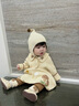 幼歌（YOUGE）嬰幼兒秋季新款舒適親膚連衣裙女寶寶軟糯全棉毛衣裙潮杏色連衣裙73 cm 曬單實拍圖
