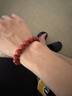 石玥珠寶精品11-12mm涼山南紅瑪瑙手串本命年轉(zhuǎn)運珠手鏈男女士款禮物 曬單實拍圖
