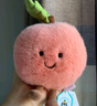 Jellycat趣味雙葉桃子毛絨玩偶可愛(ài)食物水果公仔娃娃生日新婚禮物 粉色 One Size 曬單實(shí)拍圖