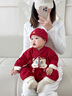 G.DUCKKIDS小黃鴨一周歲禮服男寶寶抓周衣服中國風(fēng)漢服滿月百天嬰兒套裝春秋 紅色醒獅套裝+挎包 100 建議2~3歲【 90-100cm】cm 曬單實(shí)拍圖
