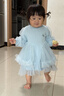 戴維貝拉（DAVE＆BELLA）2025秋裝新款女童毛衣連衣裙甜美兒童裙子女寶寶童裝公主裙童裙 淺藍色【現貨】 80 cm（建議身高73-80cm） 曬單實(shí)拍圖