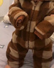 babylove嬰兒連體衣冬季寶寶羊羔絨哈衣加厚夾棉保暖連帽外出棉服 維希格紋 66cm 曬單實(shí)拍圖
