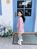 G.DUCKKIDS小黃鴨童裝女童套裝秋冬季2024新款兒童衣服女孩小香風(fēng)上衣兩件套 粉色【春秋款】 130 尺碼7~8歲【120-130cm】cm 曬單實(shí)拍圖