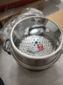康巴赫304不銹鋼三層蒸鍋蒸籠復底湯蒸鍋多功能防燙鍋具32cm燃氣灶通用 曬單實拍圖