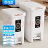雅高 按壓+腳踩翻蓋15L垃圾桶衛(wèi)生間廚房防臭客廳臥室?guī)w 曬單實拍圖