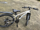 鳳凰（Phoenix）兒童自行車(chē)兒童山地自行車(chē)6-10歲以上鳳凰學(xué)生自行車(chē)青少年自行車(chē) 霹靂-白色丨變速/前后碟剎/減震前叉/騎行禮包 24寸【適合150-170cm】 曬單實(shí)拍圖