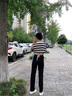 JEEP SPIRIT吉普休閑褲女男春秋夏季側條紋闊腿直筒長(cháng)褲子寬松運動(dòng)男士衛褲潮 黑色【男女同款】 XL 曬單實(shí)拍圖