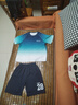 卡兔藍貓男童夏季速干籃球服套裝中大童球衣兒童短袖夏裝運動兩件套潮10歲 漸變綠色 150 曬單實拍圖