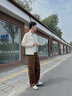 Teenie Weenie Men小熊男裝簡(jiǎn)約休閑褲秋冬燈芯絨休閑直筒寬松長(zhǎng)褲 棕色 XL 180 曬單實(shí)拍圖