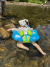 swimbobo 嬰兒寶寶游泳圈趴圈兒童泳圈帶防下滑坐兜腋下背帶圈 B1027L 曬單實(shí)拍圖