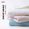 GGT 日本純棉毛巾加厚家用洗臉擦手巾紗布全棉柔軟吸水 櫻若+空色 曬單實(shí)拍圖