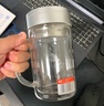 富光雙層玻璃杯商務(wù)泡茶杯子大容量耐熱辦公水杯過濾帶把銀色320ml 曬單實拍圖