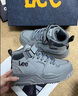 Lee男鞋新款魔術(shù)貼高幫板鞋時(shí)尚百搭舒適休閑鞋潮流厚底增高運動(dòng)鞋男 灰色L253UB595 41 曬單實(shí)拍圖