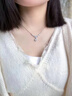 中國(guó)黃金（CHINA GOLD）足銀項(xiàng)鏈女銀吊墜輕奢小眾鎖骨鏈節(jié)日生日禮物送女友愛(ài)人送老婆 紫藤花足銀項(xiàng)鏈+品牌禮盒 曬單實(shí)拍圖