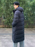 李寧（LI-NING）羽絨服男2025年新長(cháng)款連帽國旗標保暖運動(dòng)厚款鴨絨羽絨服AYMS185 黑/銀色LOGO長(cháng)羽絨服/-5 XL 曬單實(shí)拍圖