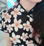 歌莉婭旗袍女國風(fēng)穿搭2025新款高級感新中式連衣裙1E5R4K2J0 1DD黑金手繪橘子花 XS 曬單實(shí)拍圖