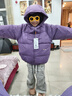 雅鹿2025新款洋氣兒童羽絨服男童女童寶寶中大童小童冬季加厚外套冬裝 淺紫色 130cm 曬單實(shí)拍圖