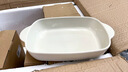 施錦德國品質(zhì)烤盤(pán)陶瓷焗飯烤箱器皿陶瓷碗餐具長(cháng)方形雙耳微波爐盤(pán)子 烤盤(pán)(奶白) 7英寸 曬單實(shí)拍圖