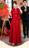 蘭卡·羅妮中式旗袍敬酒服新娘酒紅色小個(gè)子結婚訂婚禮服連衣裙平時(shí)可穿甜美 酒紅色 XL 曬單實(shí)拍圖