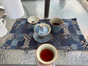 瀾春江陶泥中式青花汝窯功夫茶具套裝萬花四方泡茶壺陶瓷蓋碗茶杯禮盒裝 陶泥百花10頭-蓋碗 【高檔禮盒裝】 曬單實(shí)拍圖