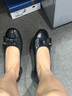 天美意瑪麗珍鞋商場(chǎng)同款百搭優(yōu)雅方跟女芭蕾女鞋新款 黑色（寬版） 39 曬單實(shí)拍圖