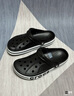 crocs卡駱馳洞洞鞋貝雅卡駱班輕便耐磨一腳蹬休閑鞋|205089 黑色/白色-066 40 (250mm) 曬單實拍圖