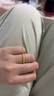 老廟黃金戒指足金古法花絲女戒送女友老婆生日節日七夕情人節禮物 約3.7g/12號(適用11-13#) 曬單實(shí)拍圖