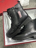 富貴鳥(niǎo)（FUGUINIAO）靴子女款2025年最新款馬丁靴女羊毛保暖真皮女士媽媽短靴女棉鞋冬 FG5022黑色[羊毛保暖] 38 曬單實(shí)拍圖