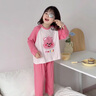 G.DUCKKIDS童裝女童睡衣春秋季卡通美樂蒂庫洛米套頭長袖長褲兒童家居服套裝 紫色 110 （建議身高100cm 4-5歲）cm 曬單實拍圖