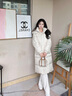 森馬（Semir）羽絨服女冬90絨子長(cháng)款小寬松可拆卸連帽厚絨收腰外套101724113055 曬單實(shí)拍圖
