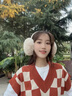JCZS德國2025年新款耳套女冬季可愛(ài)毛絨戶(hù)外騎車(chē)保暖防風(fēng)御寒防凍耳罩 米色【保暖鎖溫】 曬單實(shí)拍圖