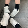 H8小白鞋2025新款百搭莆田鞋子情侶男女內(nèi)增高厚底休閑運(yùn)動(dòng)板鞋 白色-黑皮尾（禮盒裝） 37 女碼 曬單實(shí)拍圖