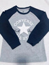 Converse匡威兒童t恤長(cháng)袖男童內搭打底衫女童上衣男童衣服純棉童裝長(cháng)袖T恤 巖嶺灰 150 /72 【建議身高140-152cm】 曬單實(shí)拍圖