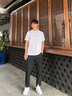 卡賓板鞋男鞋夏季透氣2025新款低幫小白鞋男士休閑鞋百搭潮流鞋子男 5510白色02 41 曬單實拍圖