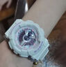 卡西歐（CASIO）手表女BABY-G時尚防水防震學生運動雙顯石英電子日韓表送女友禮物 BA-110FH-7A 夏日夢幻炫白紫粉 曬單實拍圖