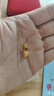 周鼎生鈴蘭花吊墜黃金項鏈女999足金新款足金頸鏈掛墜素套鏈送女友禮物 足金鈴蘭花金重約1.1-1.3g 曬單實(shí)拍圖