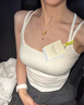 SecretWorld吊帶女生夏季帶胸墊可外穿免穿文胸洋氣美背白色內(nèi)搭一體女士背心 曬單實(shí)拍圖