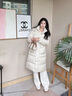 森馬（Semir）羽絨服女冬90絨子長(cháng)款小寬松可拆卸連帽厚絨收腰外套101724113055 曬單實(shí)拍圖