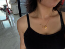 中國黃金（CHINA GOLD）黃金吊墜女足金蝴蝶結項鏈首飾教師節實(shí)用生日禮物送女友老婆愛(ài)人 重版瓜子扣蝴蝶結吊墜 約1.5g【贈銀鏈】 曬單實(shí)拍圖