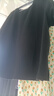 德瑪納側邊開(kāi)叉T恤圓領(lǐng)簡(jiǎn)約上衣短袖女 黑色 XL  曬單實(shí)拍圖