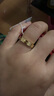 周六福黃金戒指女款5G足金亮面車(chē)花經(jīng)典彈性素圈戒指 計價(jià) 4.24g-12號（可調節+2圈口） 曬單實(shí)拍圖