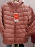 鴨鴨（YAYA）佟麗婭同款輕薄羽絨服女新款秋冬季休閑短款連帽保暖輕便韓版外套 嫣紅色 2XL 曬單實(shí)拍圖