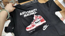 Jordan耐克AJ童裝男女童短袖t恤 Nike夏季兒童后背印花短T上衣 正黑色 曬單實(shí)拍圖