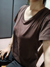 京東京造短袖T恤女10A抗菌夏季新款修身顯瘦女裝抑菌防汗 熱巧棕 L 曬單實拍圖